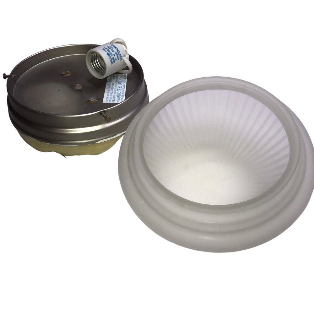 Ceiling Light Fixture Flushmount Flush Mount Round Circular GLobe Lamp Metal 6"
